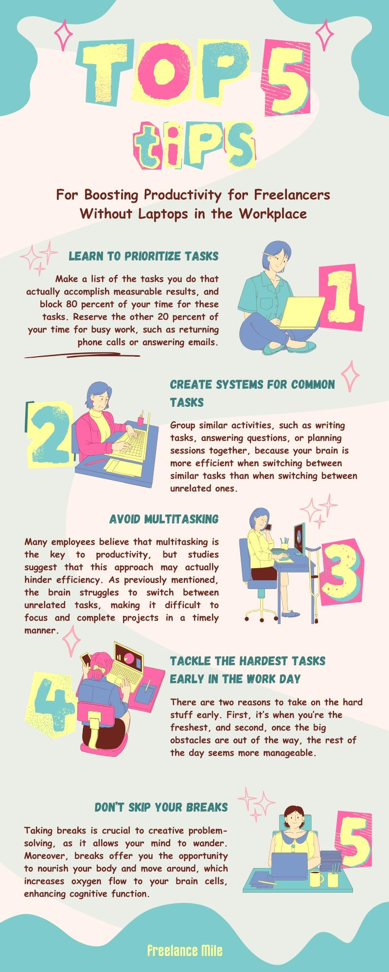 Freelancing Without Laptop - Productivity Tips