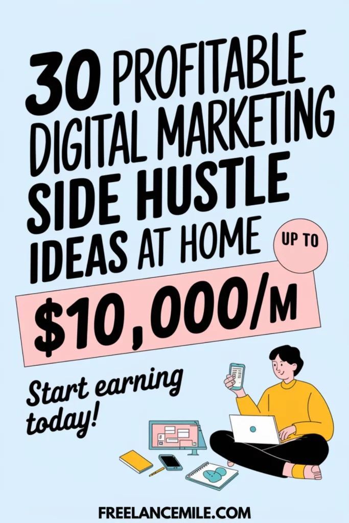 30 Profitable Digital Marketing Side Hustle Ideas at Home 30 Profitable Digital Marketing Side Hustle Ideas at Home