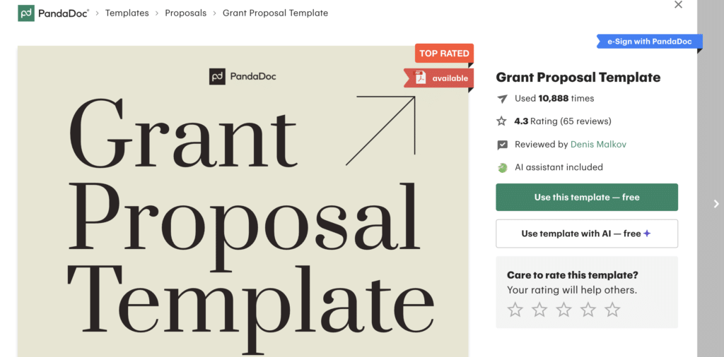 Grant Proposal Template