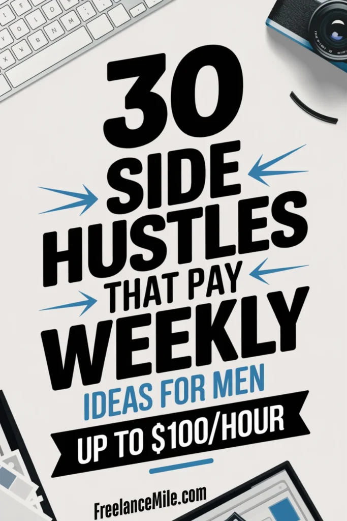 30 Side Hustles That Pay Weekly: Ideas for Men 30 Side Hustles That Pay Weekly: Ideas for Men