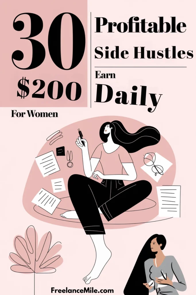 30 Profitable Side Hustles That Pay Daily for Women [2025]