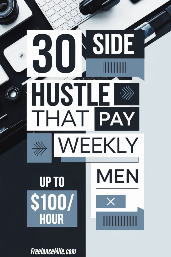 30 Side Hustles That Pay Weekly: Ideas for Men 30 Side Hustles That Pay Weekly: Ideas for Men