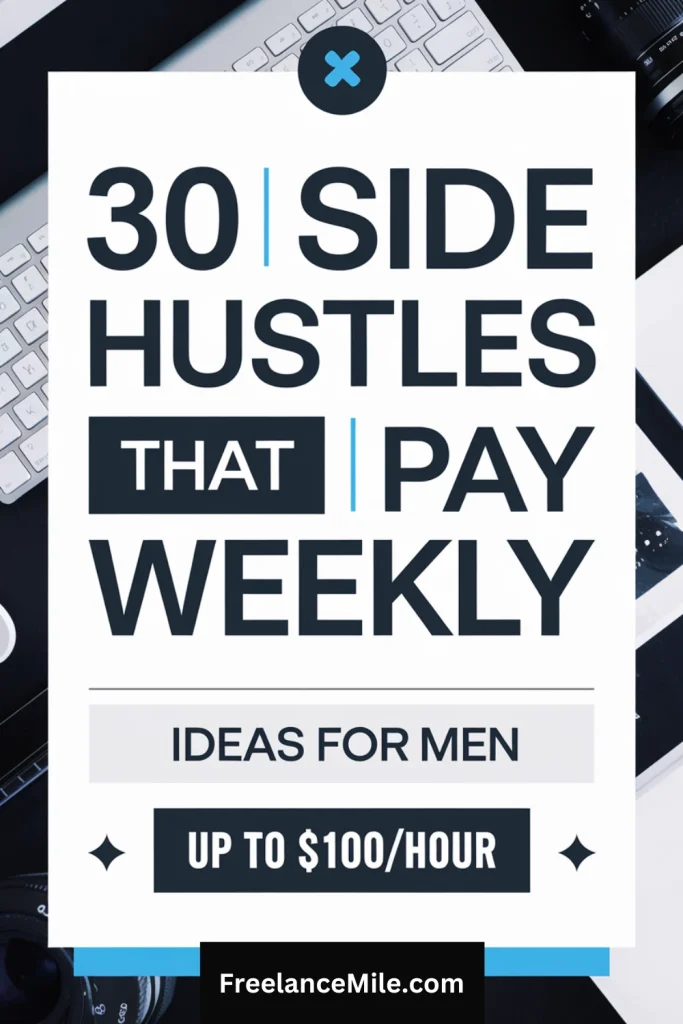 30 Side Hustles That Pay Weekly: Ideas for Men 30 Side Hustles That Pay Weekly: Ideas for Men