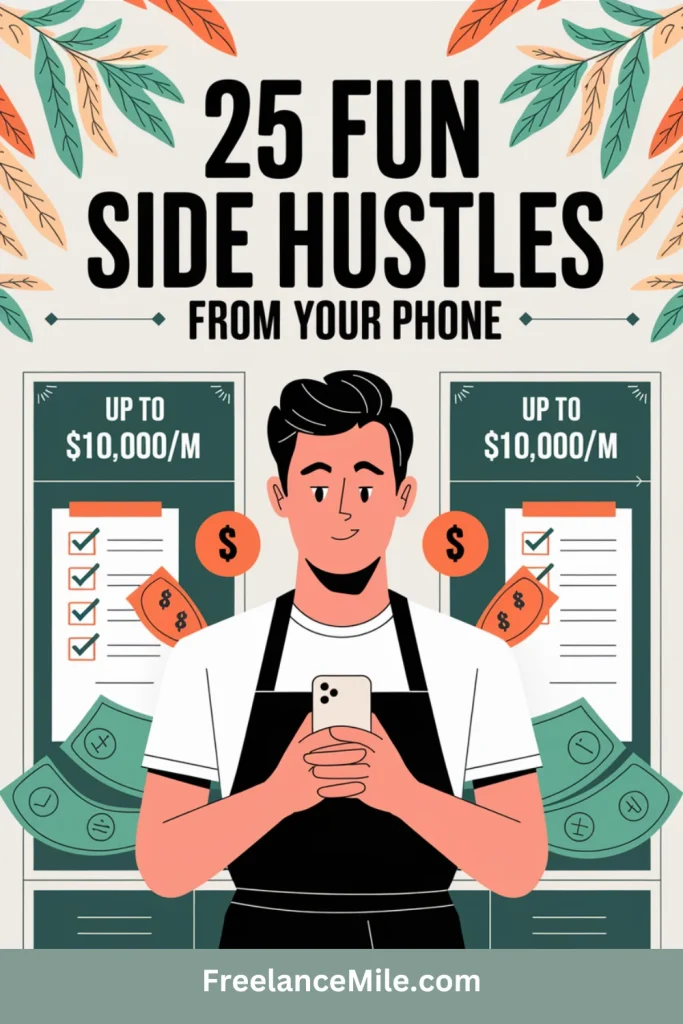 25 Fun Side Hustles From Your Phone: Ideas for Men 25 Fun Side Hustles From Your Phone: Ideas for Men