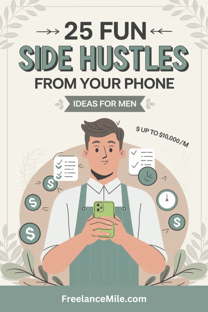 25 Fun Side Hustles From Your Phone: Ideas for Men 25 Fun Side Hustles From Your Phone: Ideas for Men