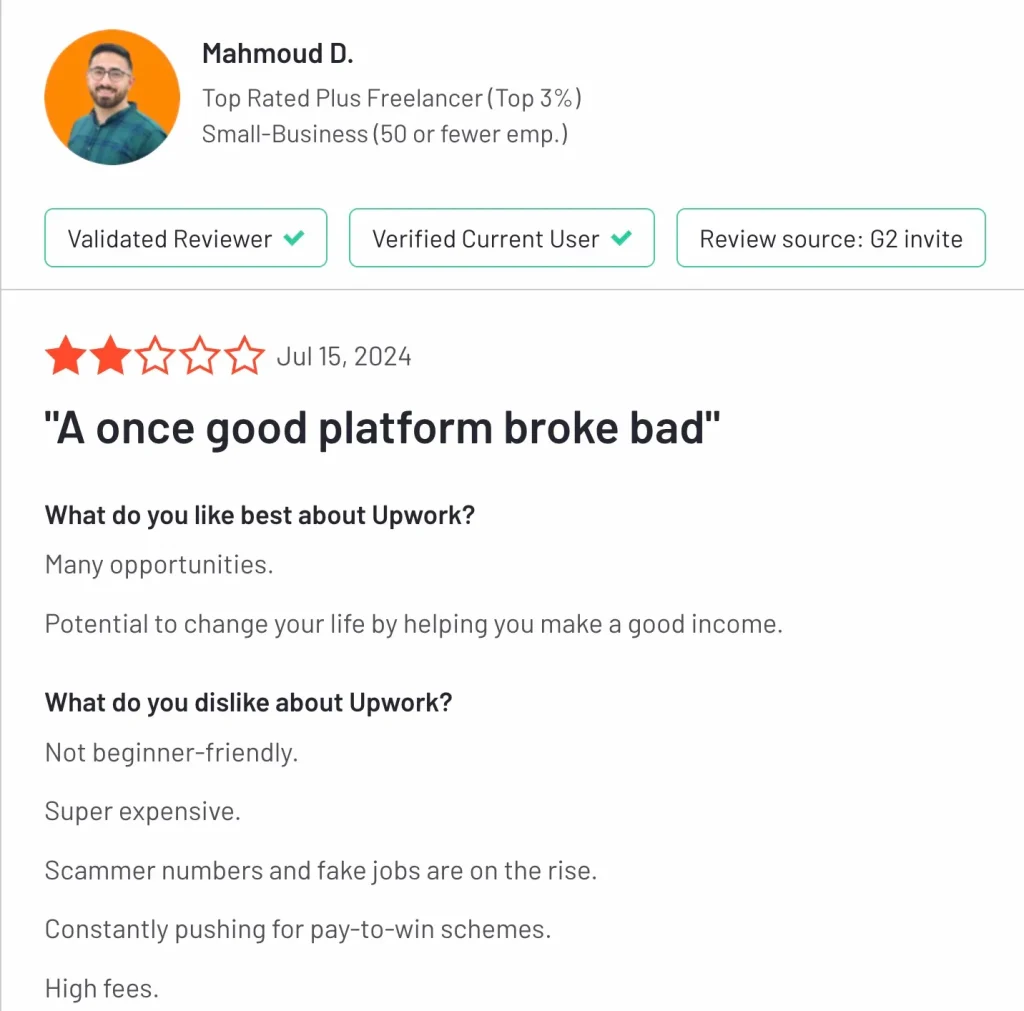 G2 Upwork reviews G2 Upwork reviews