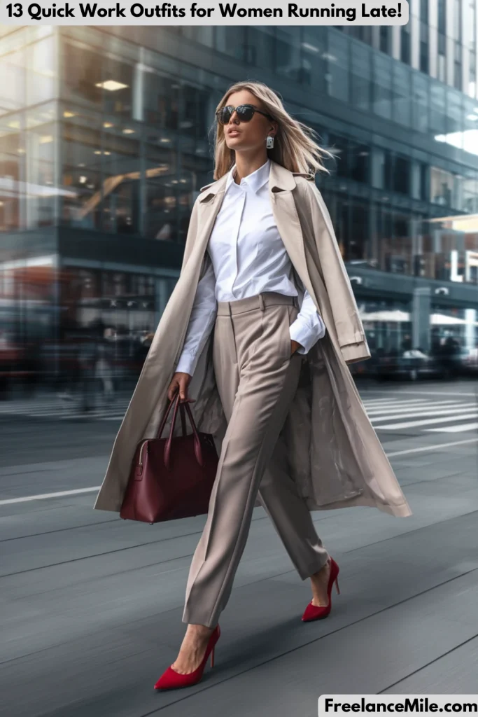 13 Quick Work Outfits Women Rely On When Running Late 13 Quick Work Outfits Women Rely On When Running Late