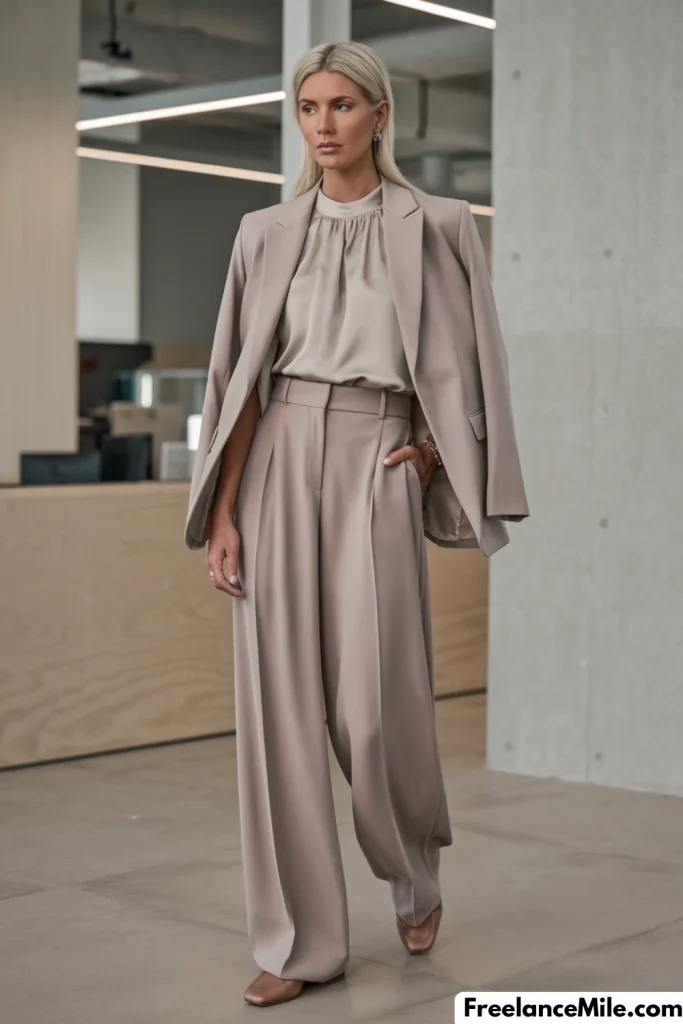 Blazer + Wide-Leg Trousers Blazer + Wide-Leg Trousers