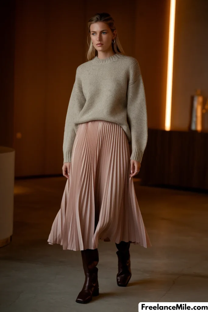 Jumper + Pleated Midi Skirt Jumper + Pleated Midi Skirt