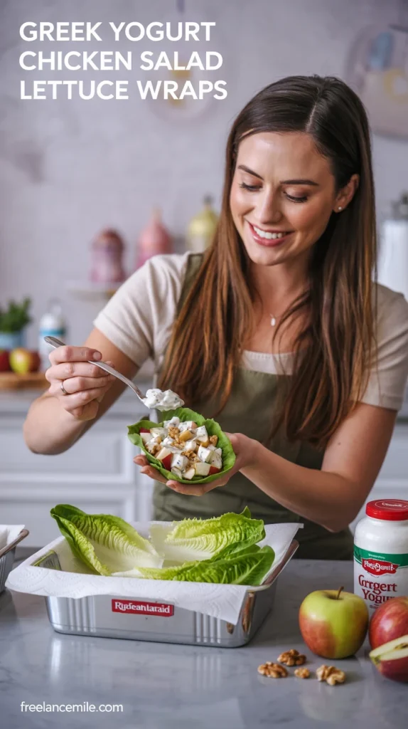 Greek Yogurt Chicken Salad Lettuce Wraps Greek Yogurt Chicken Salad Lettuce Wraps