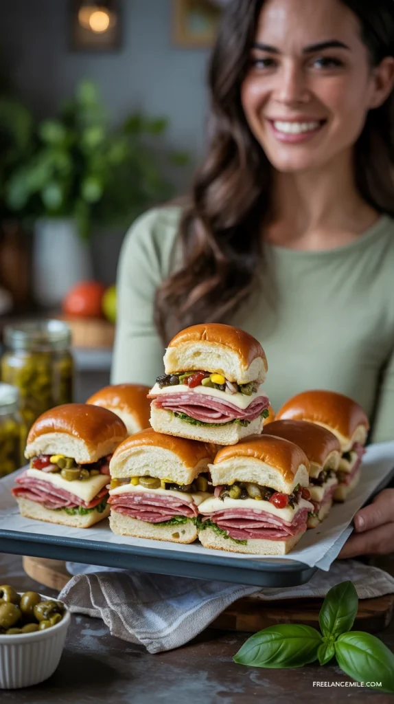 Italian Muffuletta Sliders Italian Muffuletta Sliders