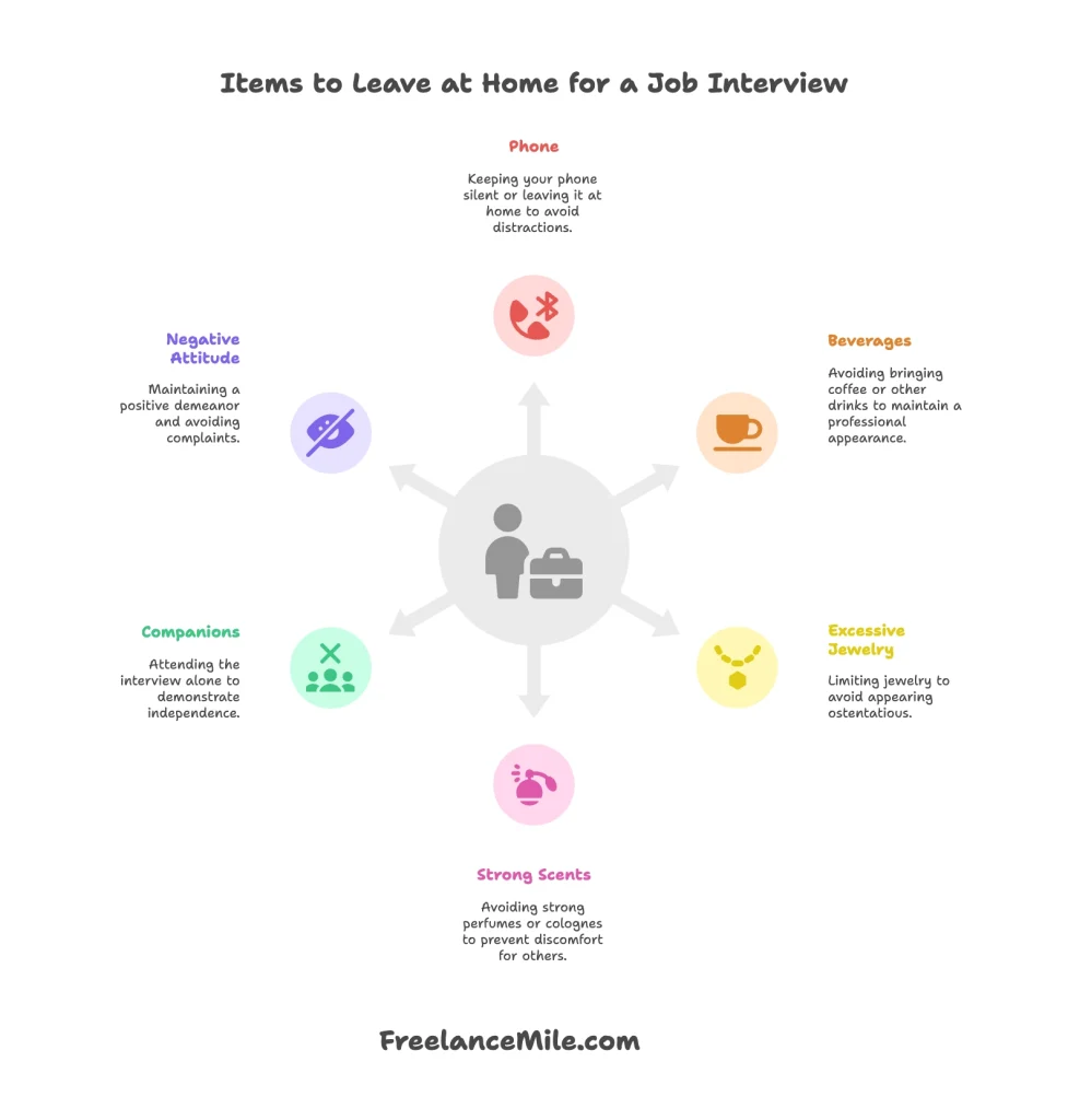 Items to leave at Home for a Job Interview Items to leave at Home for a Job Interview