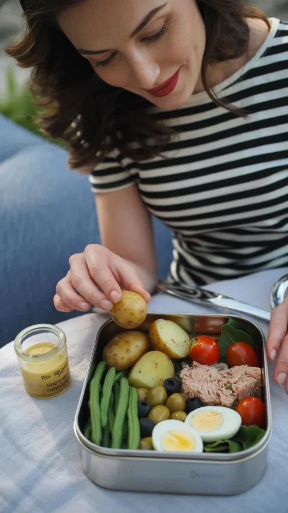 French niçoise-inspired lunch box French niçoise-inspired lunch box