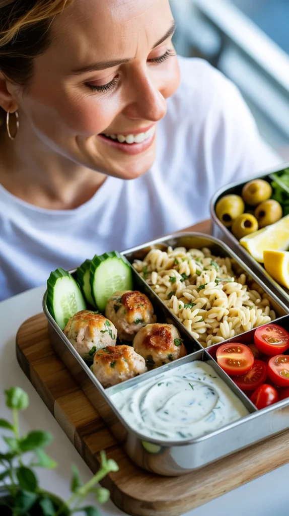 Greek turkey meatball boxes Greek turkey meatball boxes