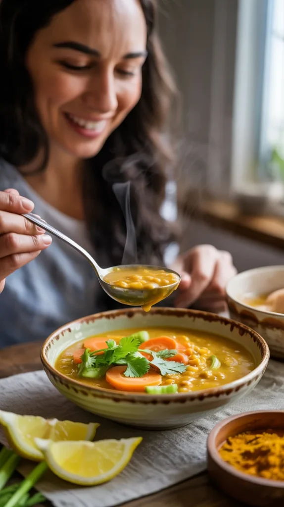 Middle Eastern lentil soup with lemon Middle Eastern lentil soup with lemon