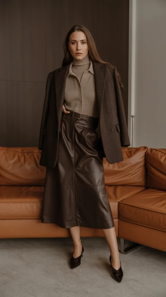 Leather Accent Look Leather Accent Look