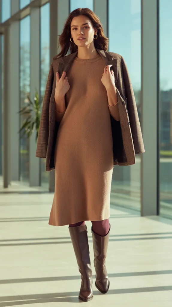 Sweater Dress + Knee-High Boots Sweater Dress + Knee-High Boots