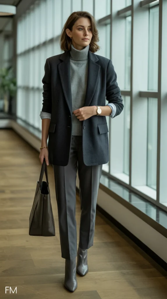 The Power Blazer + Turtleneck The Power Blazer + Turtleneck