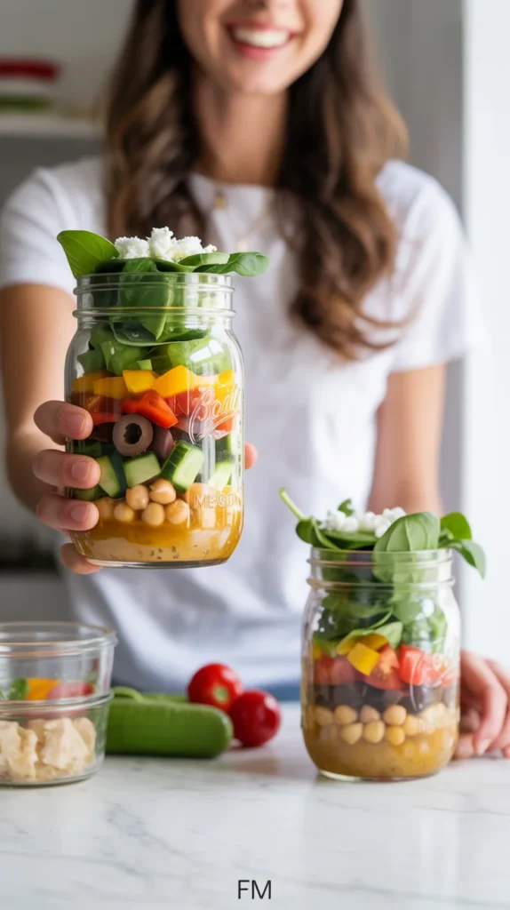 Loaded Greek Salad Jar