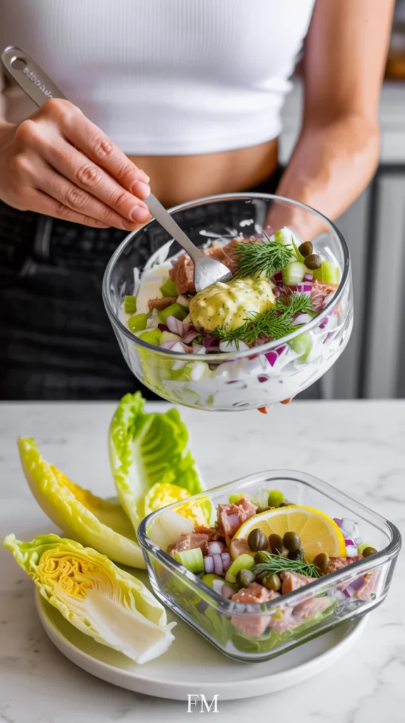 Protein-Packed Tuna Salad Lettuce Cups