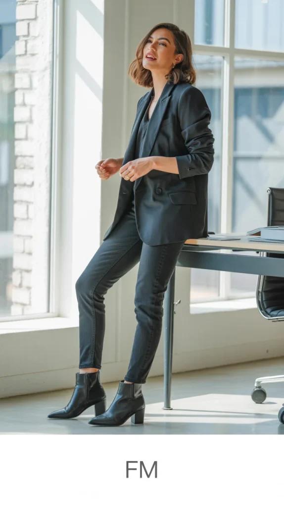 The Dark Jeans and Blazer Combination