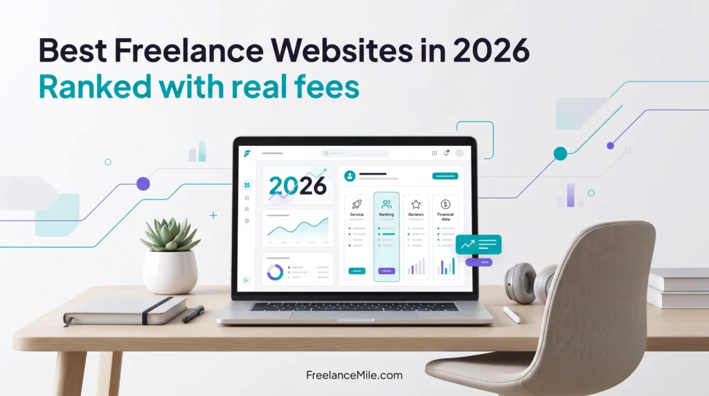 Best freelance websites in 2026 ranked with real fees — FreelanceMile featured image